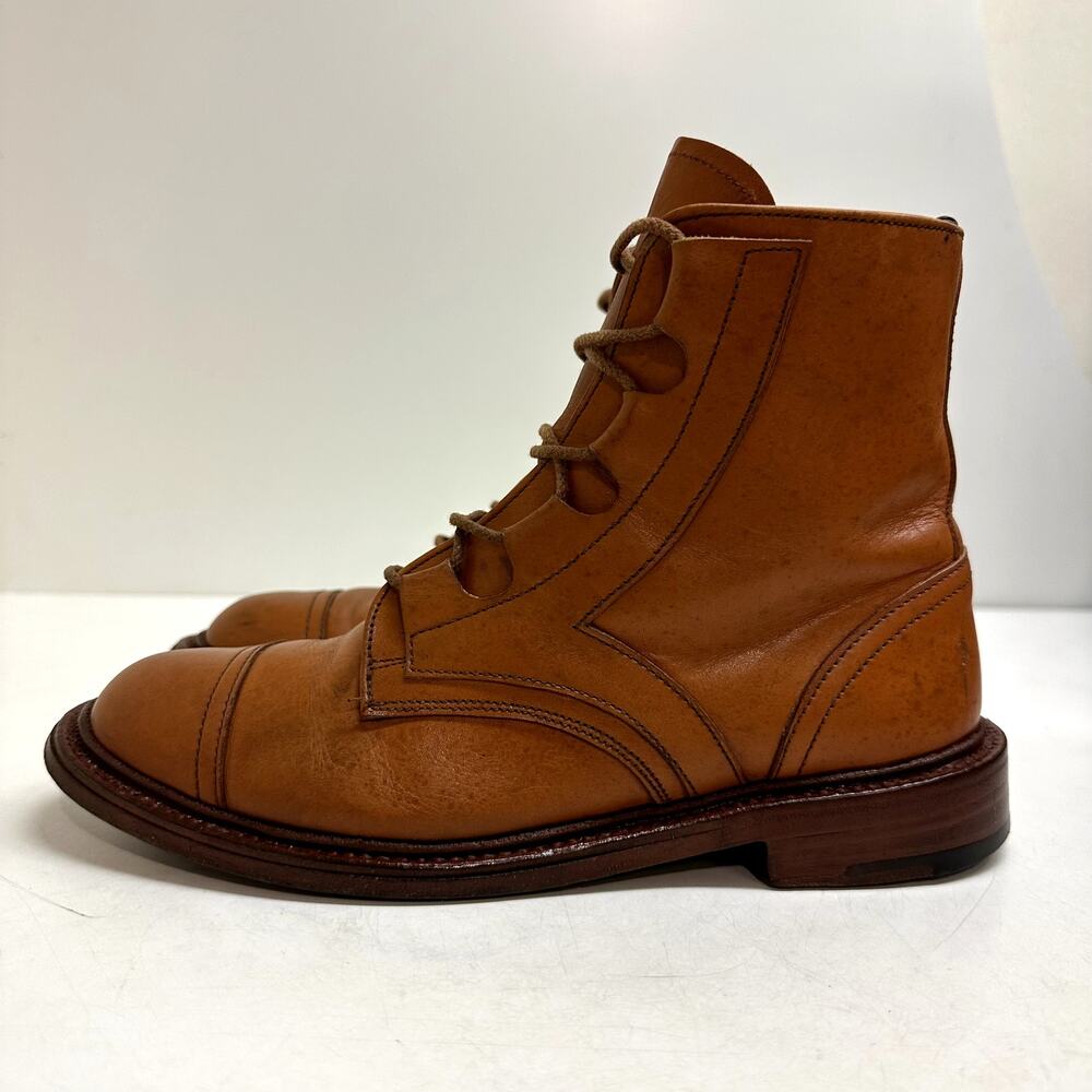 VGUC Tricker's Women;s Brown Cap Toe Boots RARE Made in England UK 5 / US 6